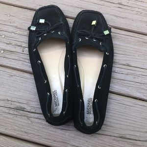 Micheal kors black suede loafers